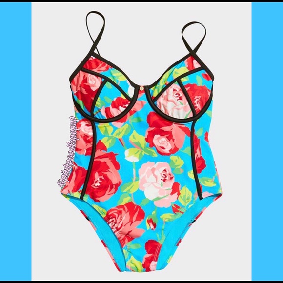 Betsey Johnson Bright Floral Retro Swimsuit 🌺 NWT - Picture 13 of 13